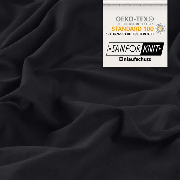 Premium Spannbettlaken 90x200 – passt bis 100x220 cm - Anthrazit - Detail - mobile
