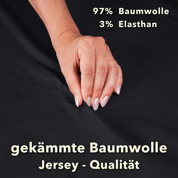 Premium Spannbettlaken 90x200 – passt bis 100x220 cm - Anthrazit - Qualität - mobile
