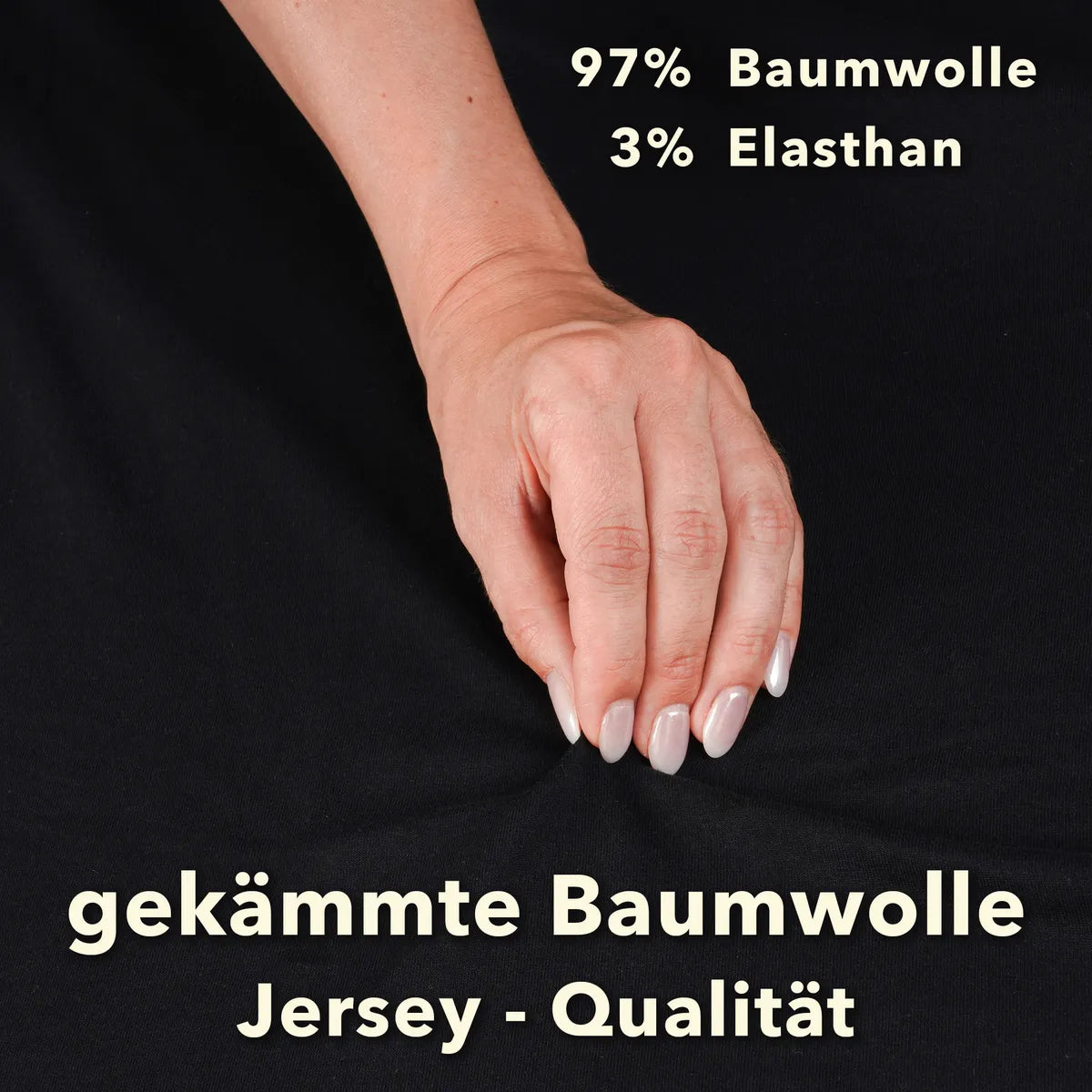 Premium Spannbettlaken 90x200 – passt bis 100x220 cm - Schwarz - Qualität