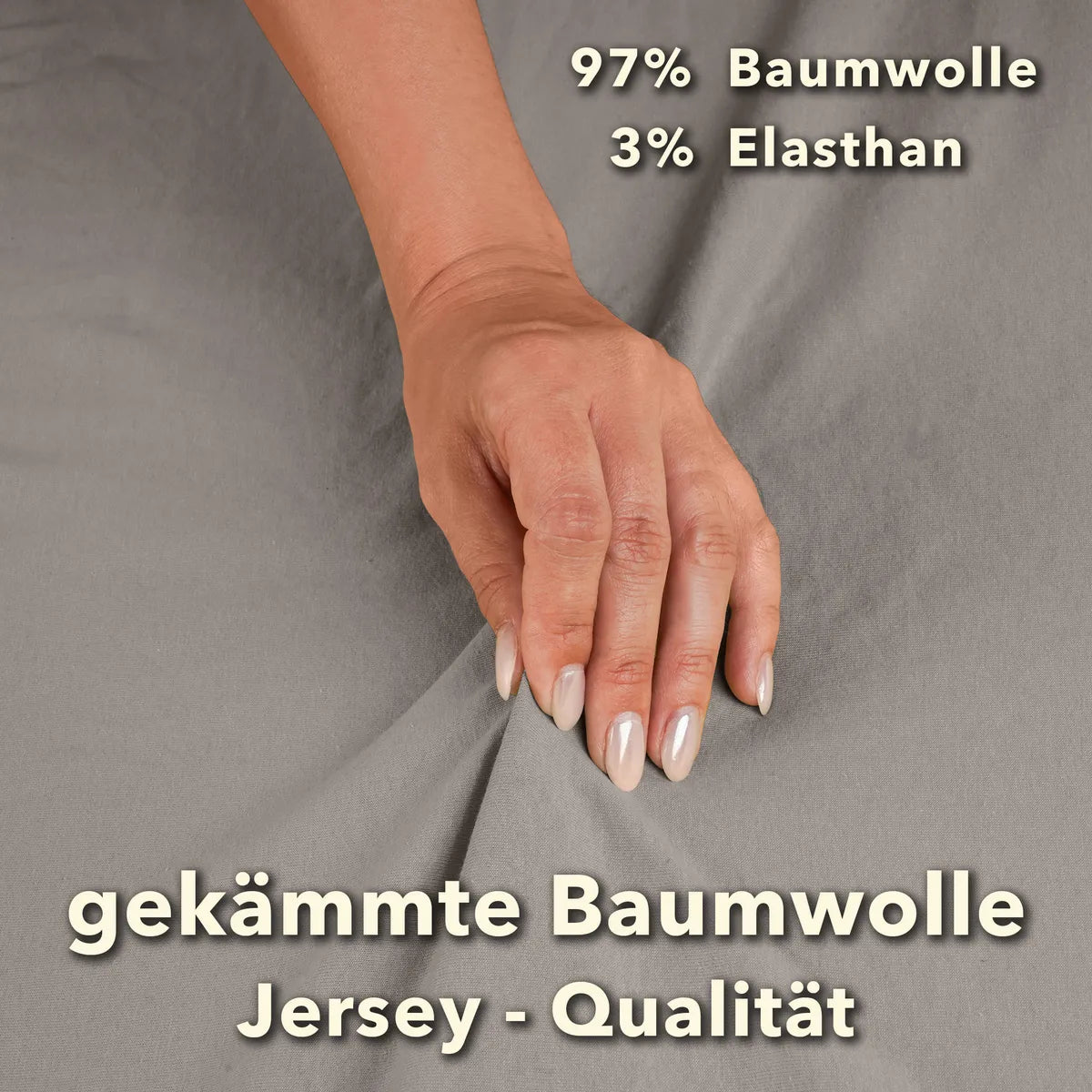 Premium Spannbettlaken 90x200 – passt bis 100x220 cm - Taupe - Qualität