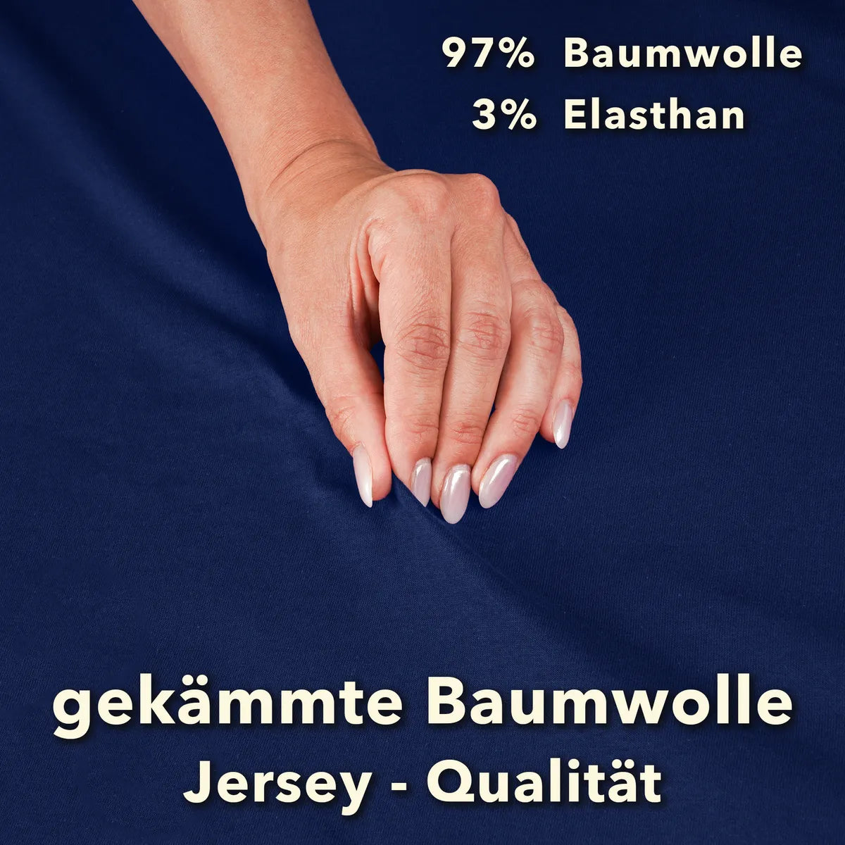 Premium Spannbettlaken 90x200 – passt bis 100x220 cm - Marine - Qualität