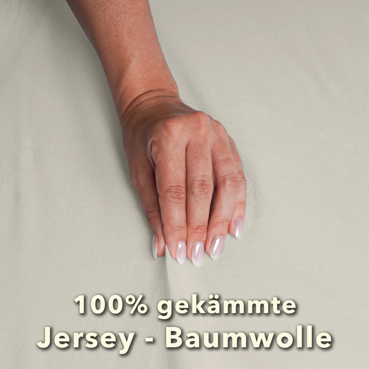 Topper Spannbettlaken 120x200 aus Jersey-Baumwolle - Schnee - Qualität