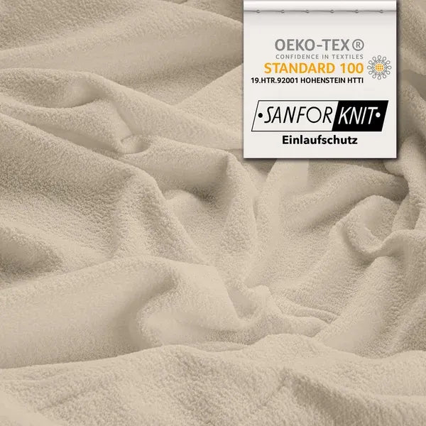 Basic Frottee Spannbettlaken 90x200 - Creme - Detail - mobile
