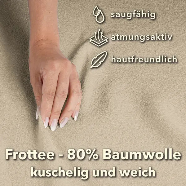 Basic Frottee Spannbettlaken 90x200 - Creme - Eigenschaften - mobile