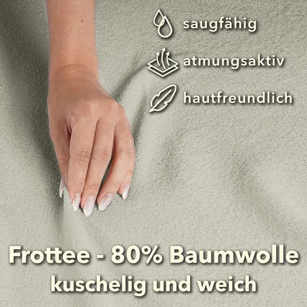 Basic Frottee Spannbettlaken 90x200 - Schnee - Eigenschaften - mobile