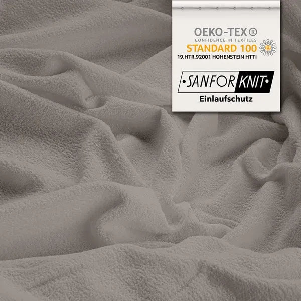 Basic Frottee Spannbettlaken 90x200 - Taupe - Detail - mobile