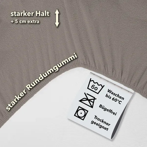 Basic Frottee Spannbettlaken 90x200 - Taupe - Pflege - mobile