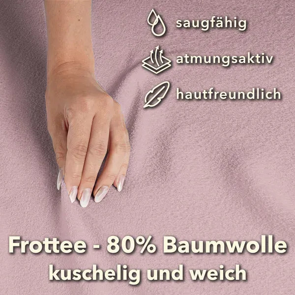 Basic Frottee Spannbettlaken 90x200 - Puder - Eigenschaften - mobile
