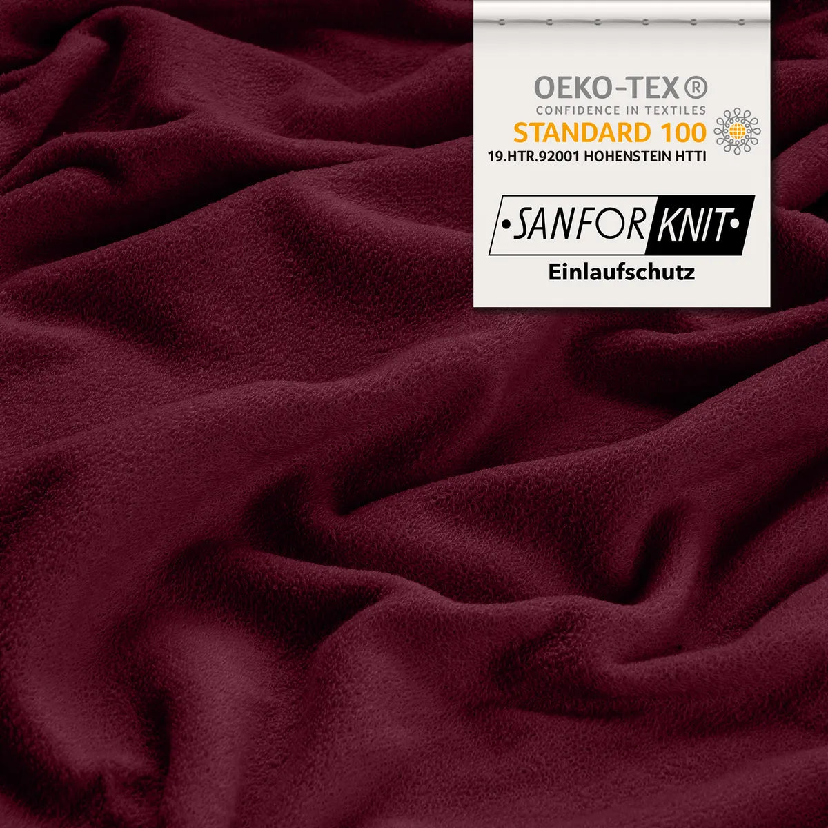 Basic Frottee Spannbettlaken 90x200 - Bordeaux - Detail