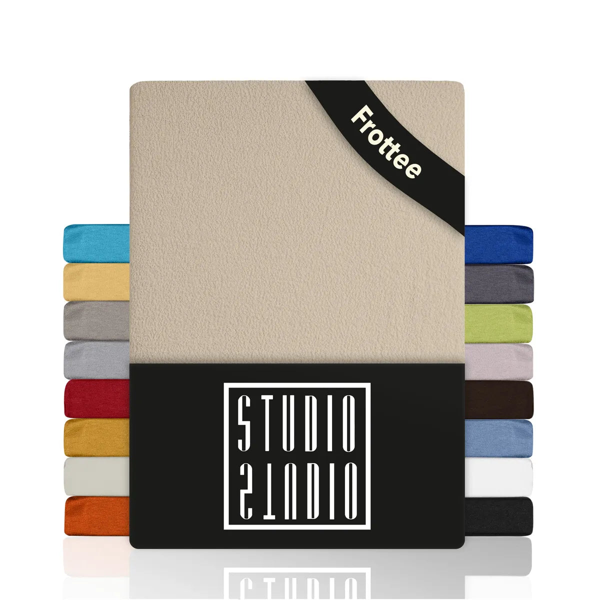 Basic Frottee Spannbettlaken 120x200 - Creme - Verpackung