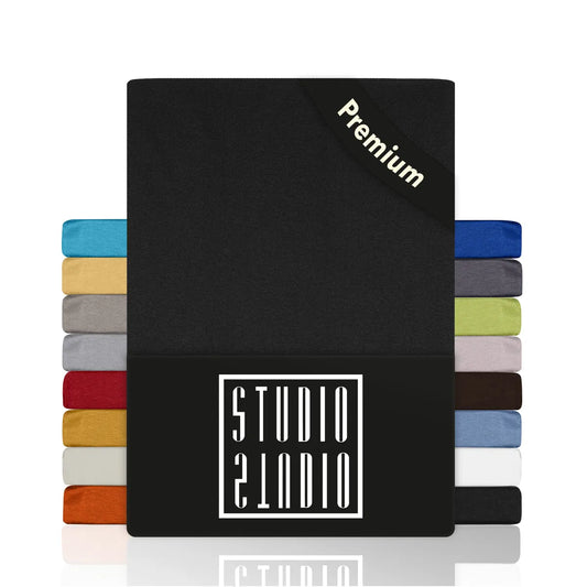 Premium Spannbettlaken 120x200 - 130x220 cm - Anthrazit - Verpackung