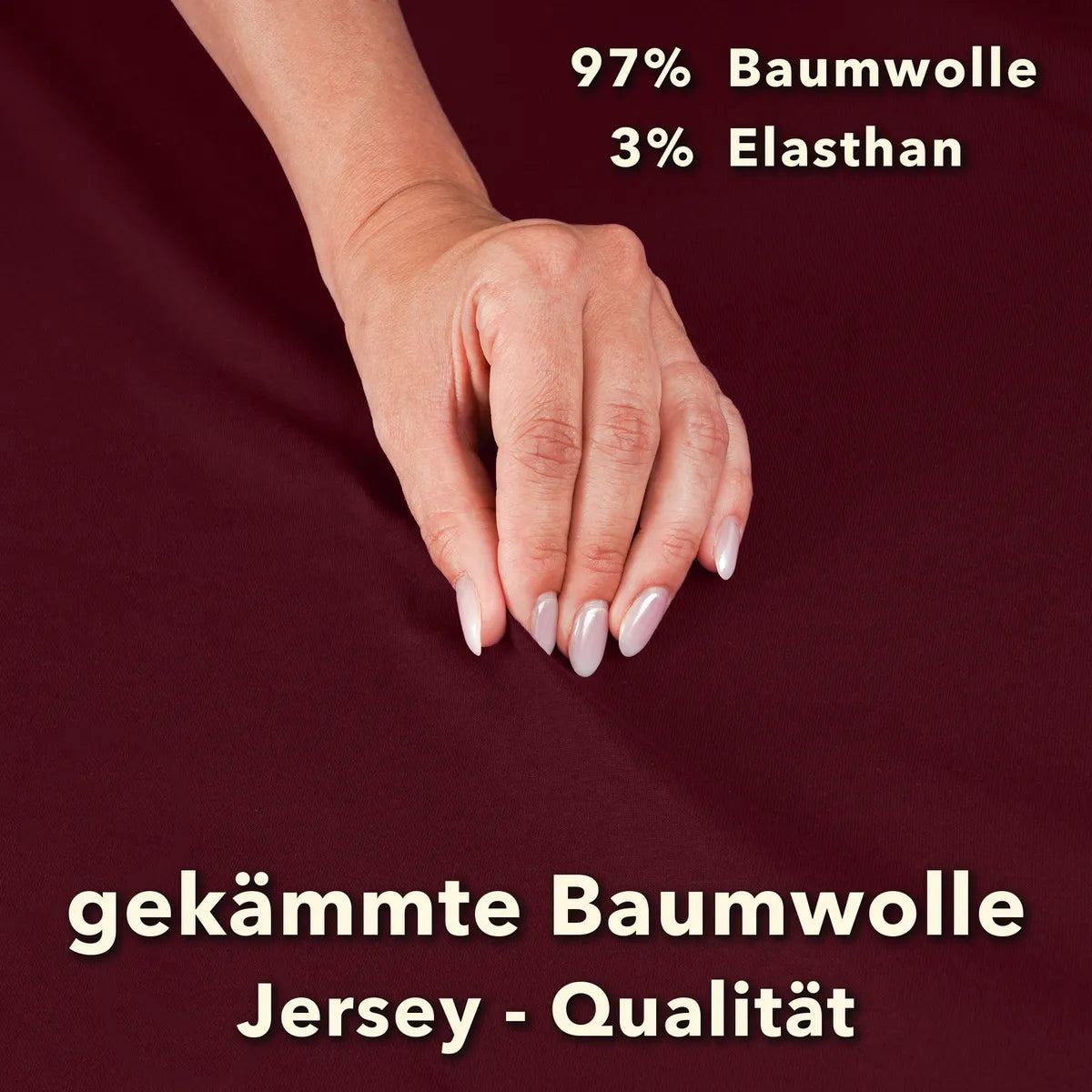 Premium Spannbettlaken 90x200 – passt bis 100x220 cm - Bordeaux - Qualität