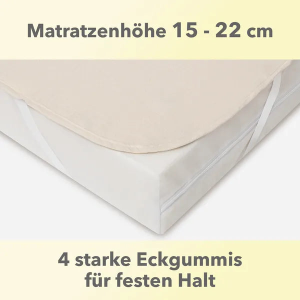 Molton Matratzenschoner 90x200 - Größe - mobile