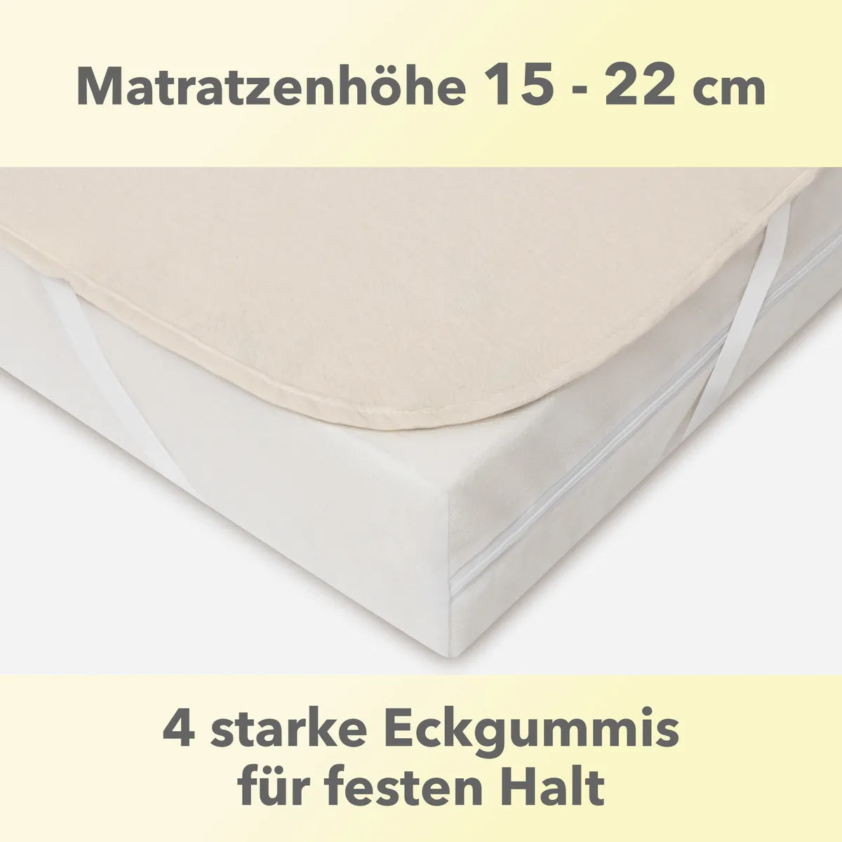 Molton Matratzenschoner 90x200 - Größe