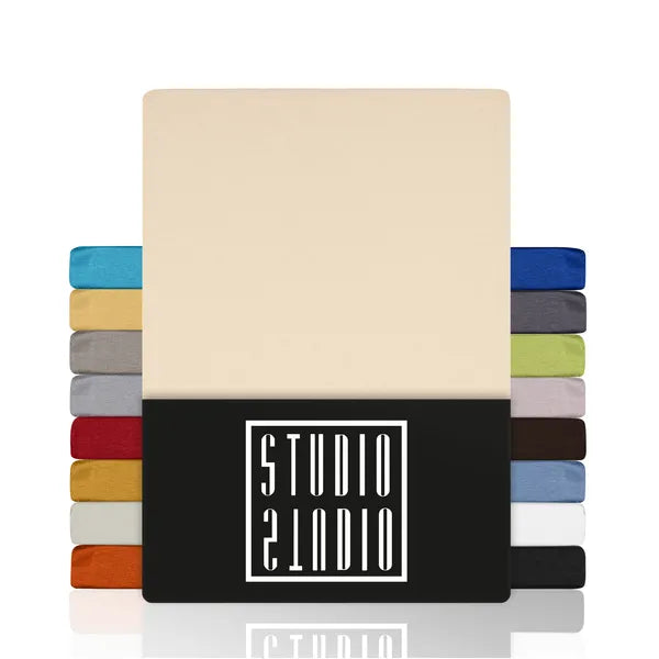 Basic Spannbettlaken 120x200 aus Jersey-Baumwolle in Creme - Verpackung - mobile