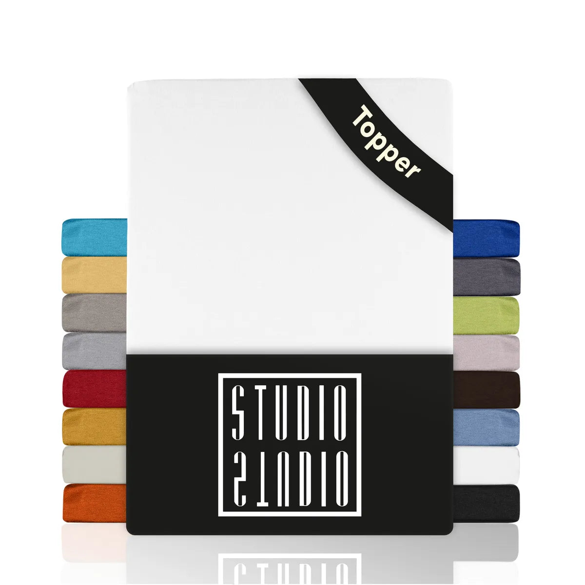 STUDIO Basic Topper Spannbettlaken 90x200 aus Jersey-Baumwolle