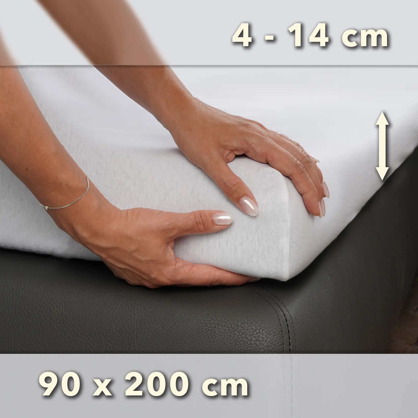 Topper Spannbettlaken 90x200 cm