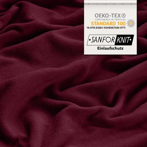 Basic Frottee Spannbettlaken 100x200 - Bordeaux - Detail - mobile