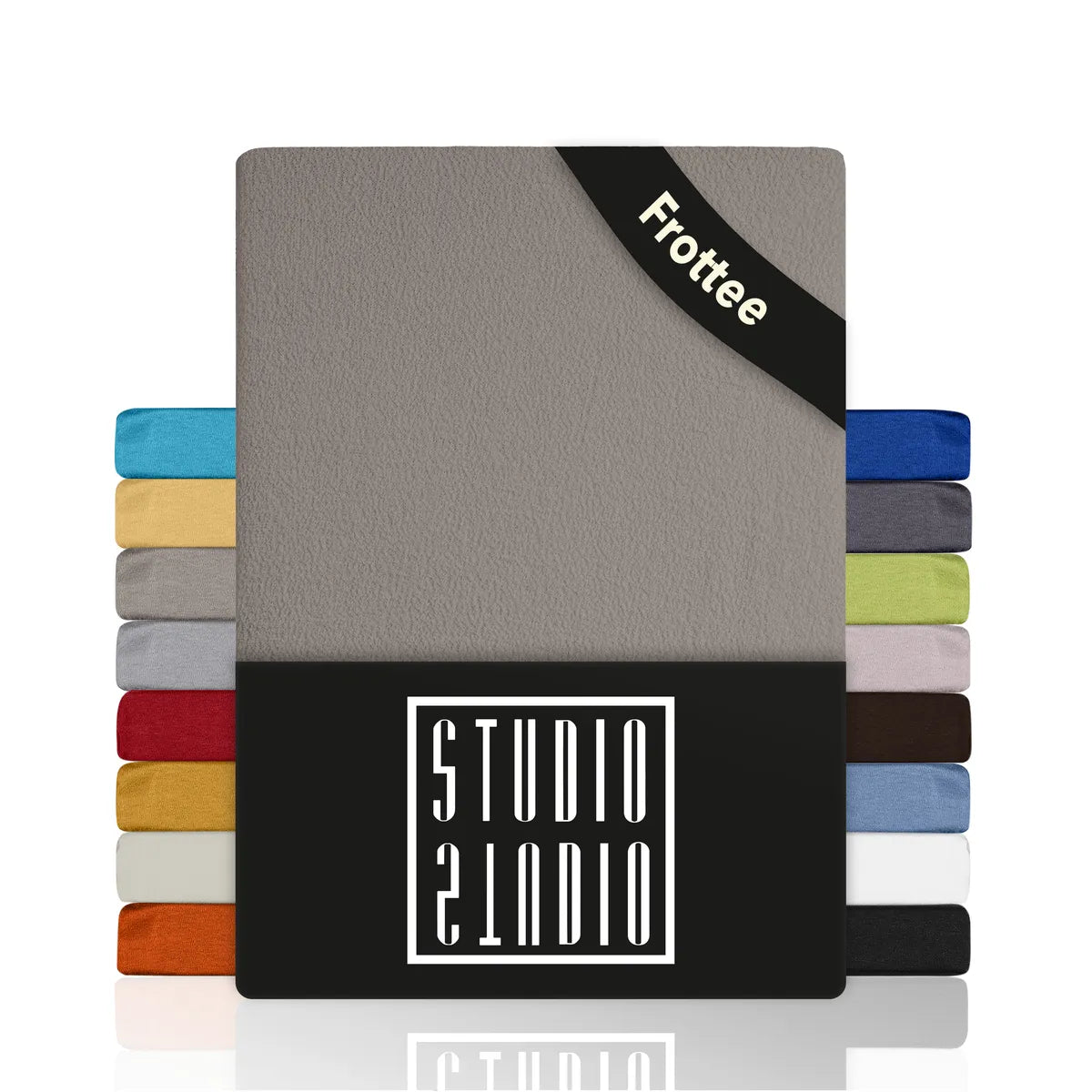 Basic Frottee Spannbettlaken 180x200 - Taupe - Verpackung