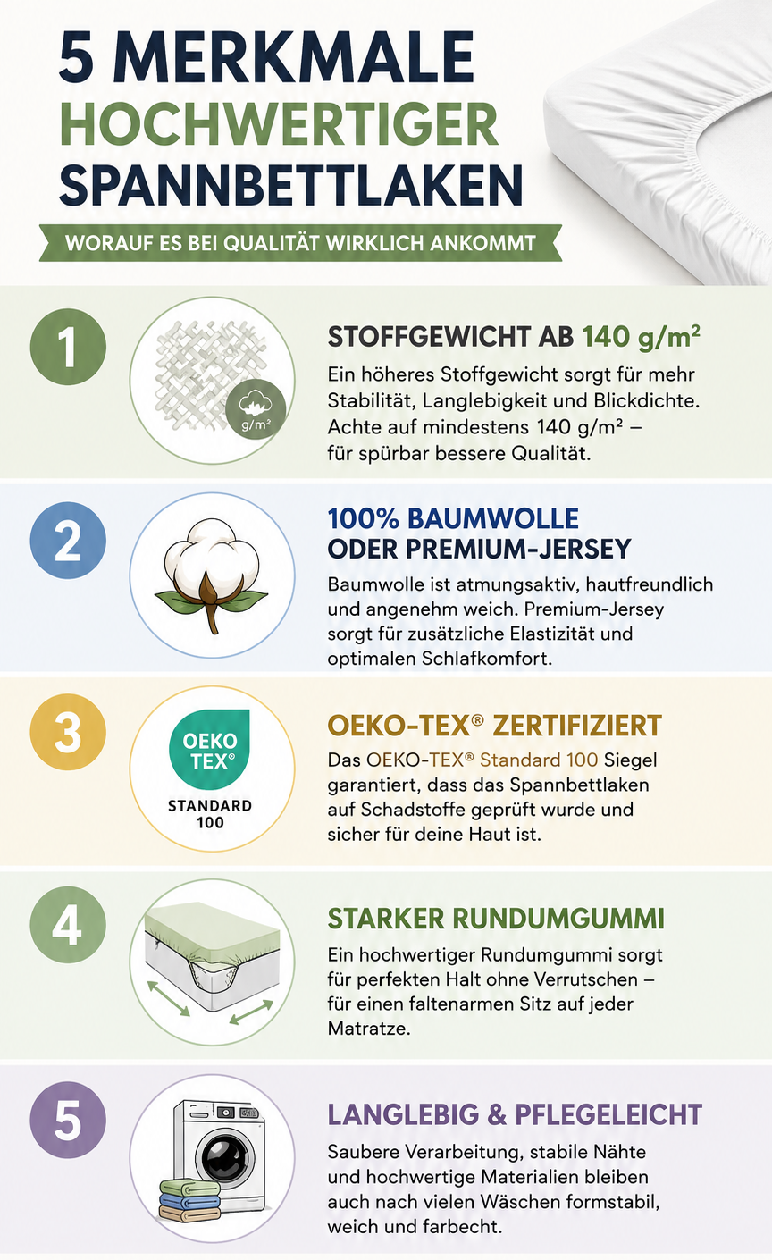Spannbettlaken: So findest du gute Qualität
